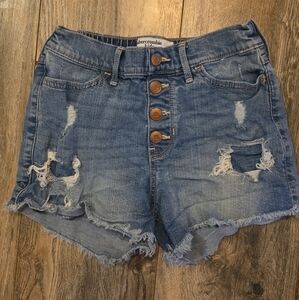 COPY - Abercrombie Kids Blue Distressed Denim Shorts